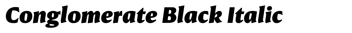 Conglomerate Black Italic